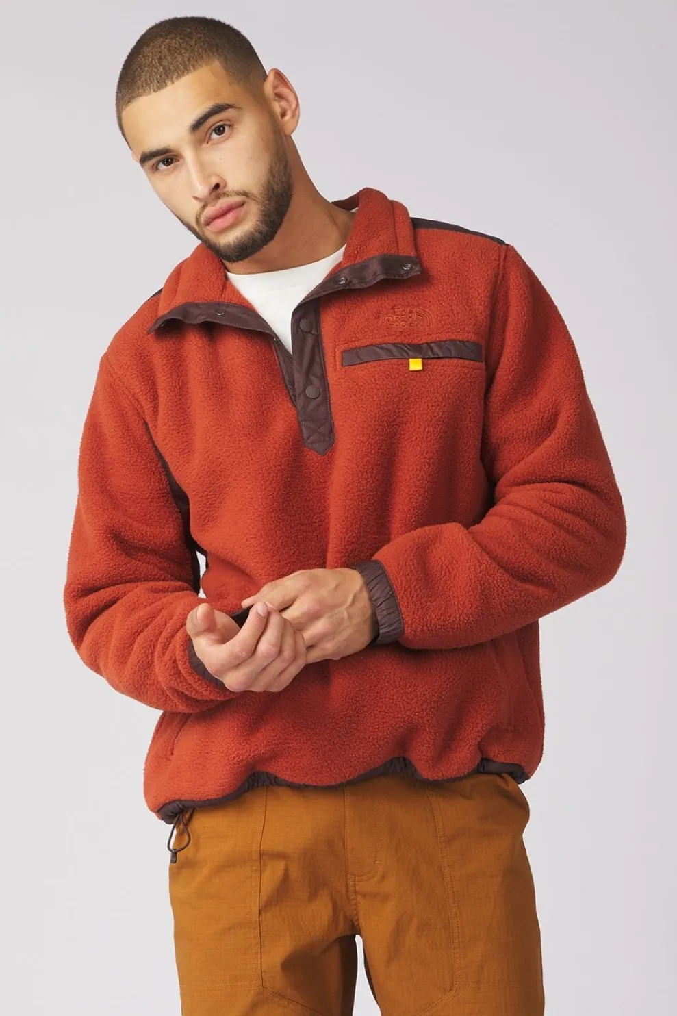 Discount The North Face Trui Royal Arch 1/4 Snap Brandy Brown Coal Brown