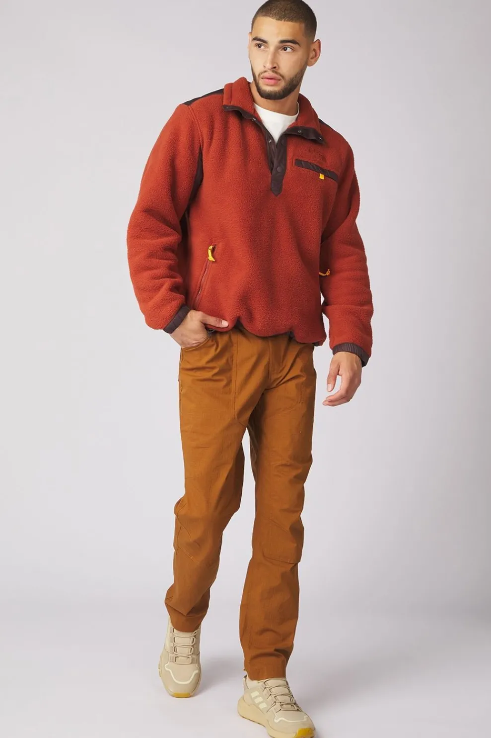 Discount The North Face Trui Royal Arch 1/4 Snap Brandy Brown Coal Brown