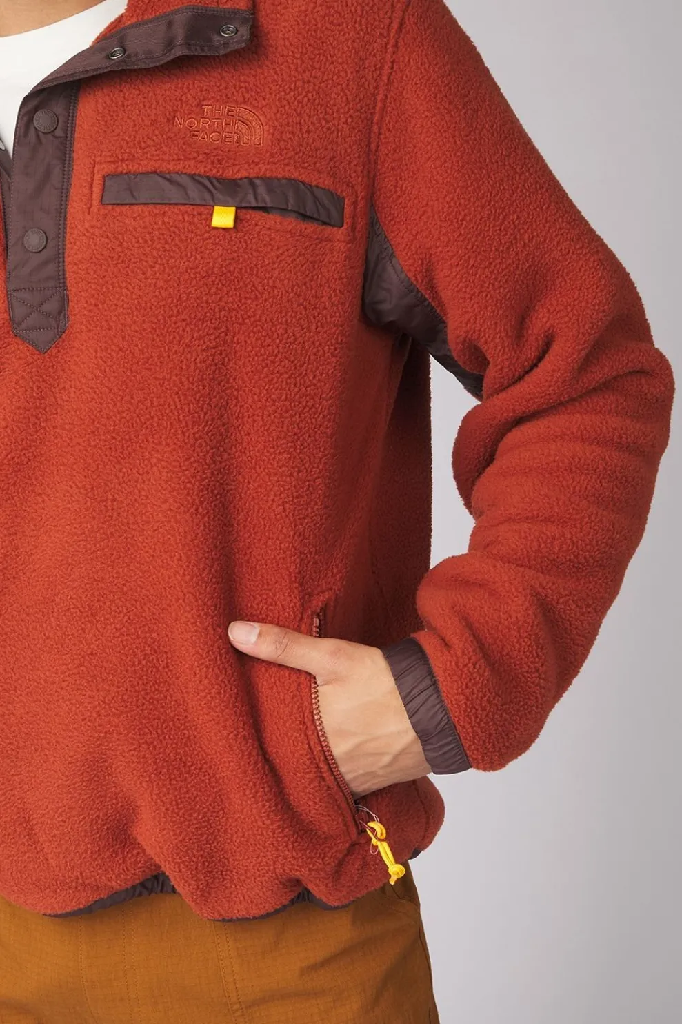 Discount The North Face Trui Royal Arch 1/4 Snap Brandy Brown Coal Brown