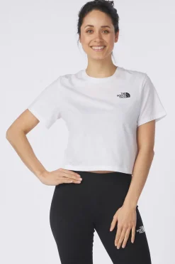 Hot The North Face T-Shirt Cropped Simple Dome Tee Tnf White