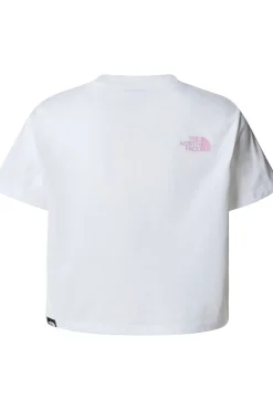 New The North Face T-Shirt Girl’S S/S Crop Easy Tee Tnf White