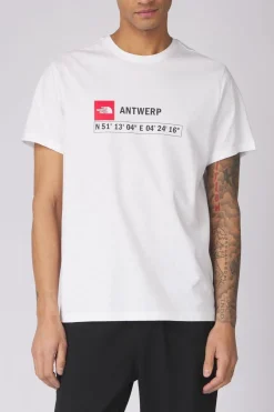 Fashion The North Face T-Shirt Gps Antwerp TNF White