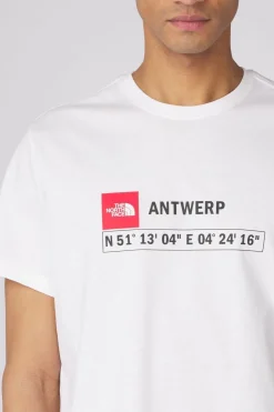 Fashion The North Face T-Shirt Gps Antwerp TNF White
