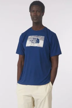 Clearance The North Face T-Shirt M Foundation Abstract Graphic Tee Estate Blue