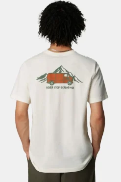 Clearance The North Face T-Shirt M Ss Outdoor Graphic Tee Ecru