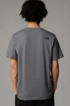 Outlet The North Face T-Shirt M S/S Easy Tee mid grey/black