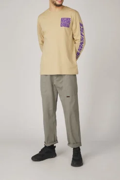 Online The North Face T-Shirt Mountain Play Ls Tee Khaki Stone