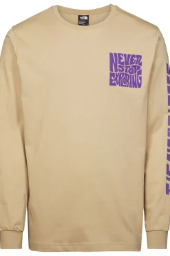 Online The North Face T-Shirt Mountain Play Ls Tee Khaki Stone