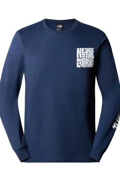 Outlet The North Face T-Shirt Mountain Play Ls Tee Summit Navy