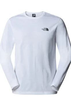 New The North Face T-Shirt Simple Dome Ls Tee Tnf White