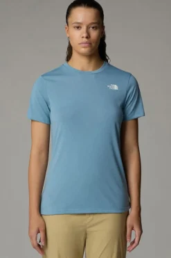 Best The North Face T-Shirt W Foundation Vertical Graphic Tee Shallow Blue