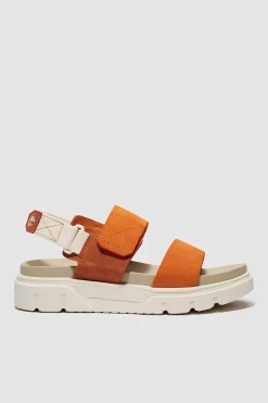 Fashion Timberland Sandalen Greyfield Backstrap Sandal Medium Orange Suede