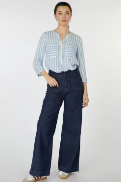 Best Tom Tailor Blouse 1016190 Light Blue/Stripes