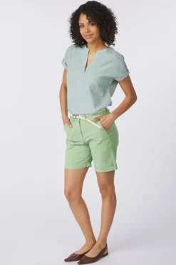 Best Tom Tailor Blouse Blouse Short Sleeve With Slub Structure mid green