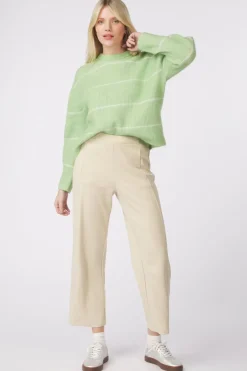 Outlet Tom Tailor Broek 1045424 white/green