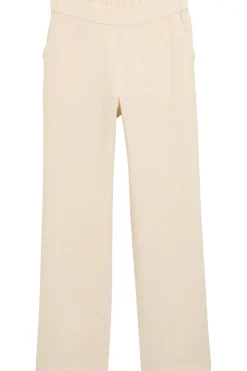 Fashion Tom Tailor Broek Straight Leg Seersucker Pants White/Stripes