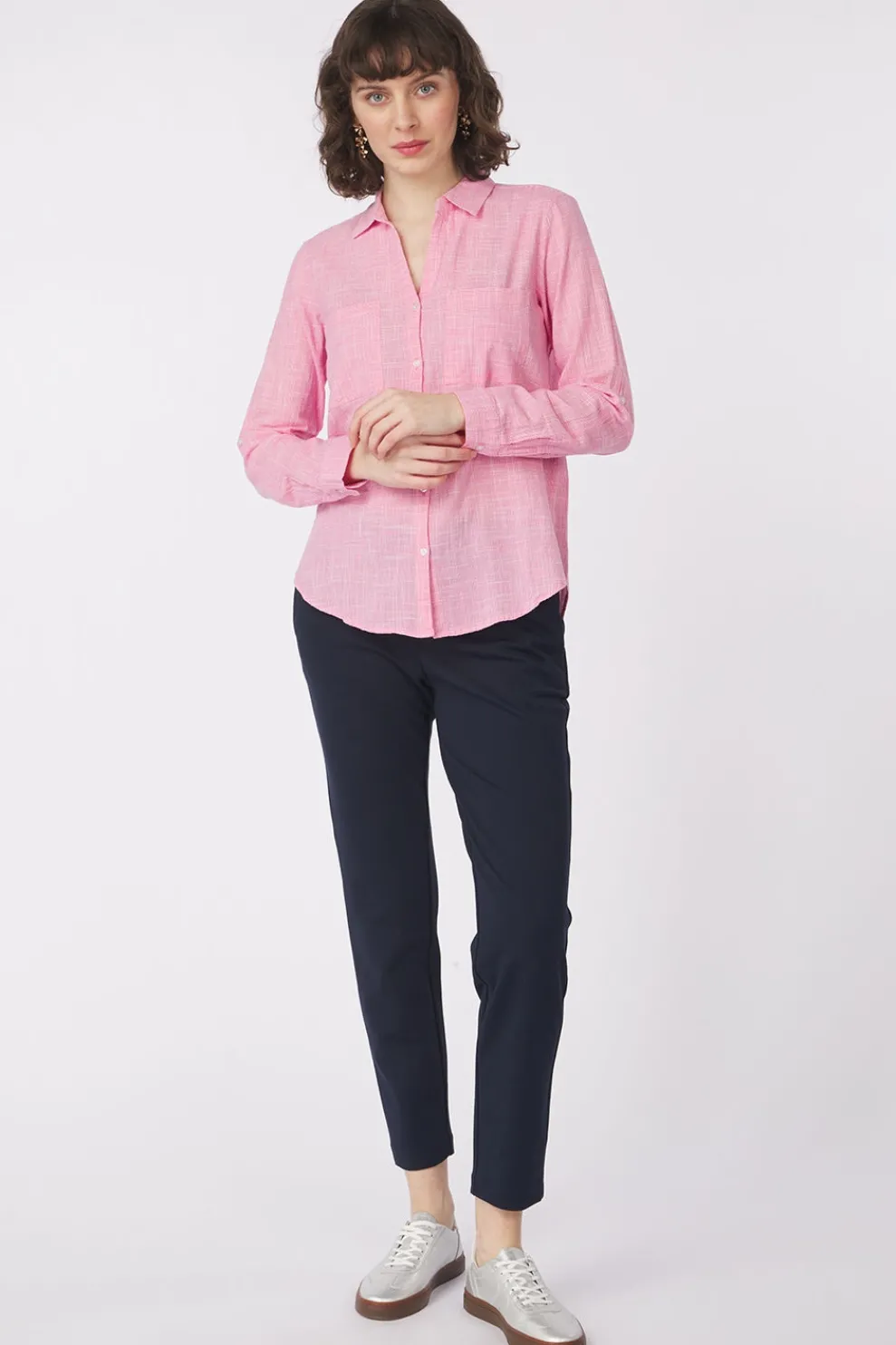 Discount Tom Tailor Hemd With Slub Structure Navy Blue