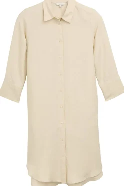 Outlet Tom Tailor Jurk Dress Shirt Linen Champagne