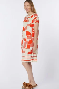 Jurk Print Mix Dress-Tom Tailor Clearance