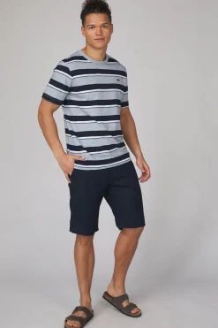 Discount Tom Tailor Short 1040229 White Multicolor Leaf Design