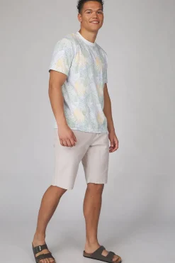 Discount Tom Tailor Short 1040229 White Multicolor Leaf Design