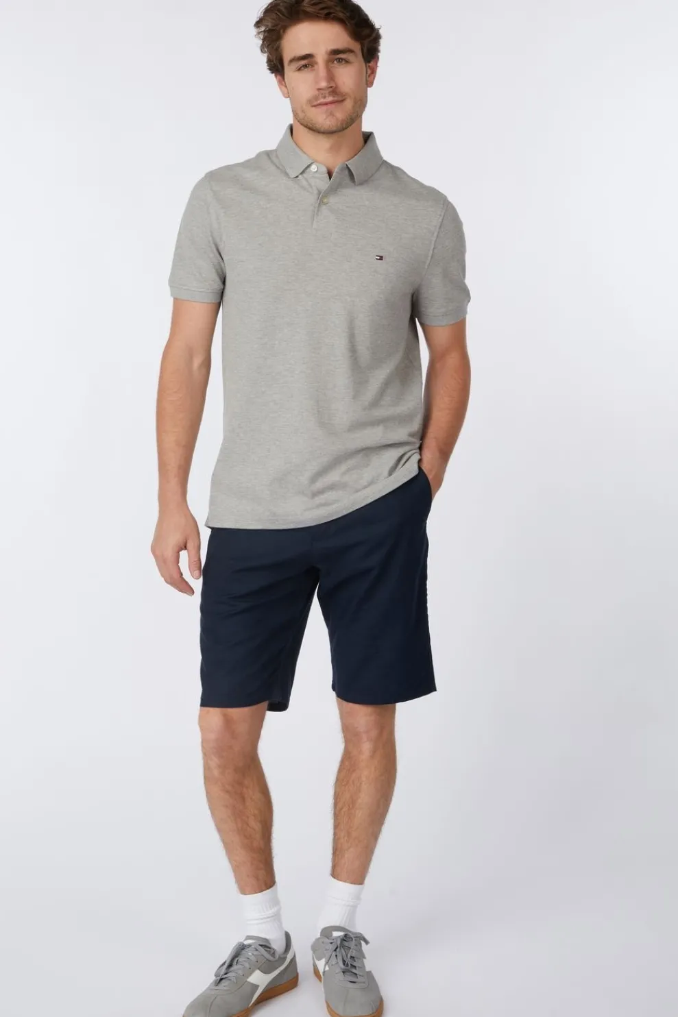 Online Tom Tailor Short 1044712 Light Grey Heather