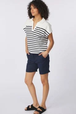 Best Tom Tailor Trui Sweatshirt Striped Polo Navy Blue