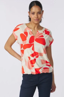 T-Shirt T-Shirt Alloverprinted V-Neck-Tom Tailor Sale