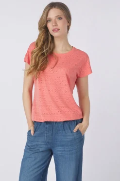 T-Shirt T-Shirt Ajour Crew Neck-Tom Tailor Fashion