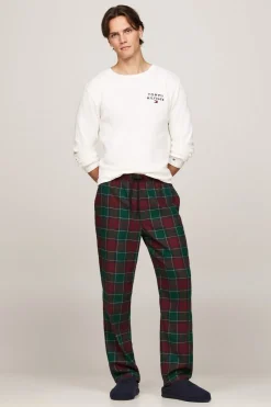 Discount Tommy Hilfiger Pantoffels Flag Warm Felt House Desert Sky