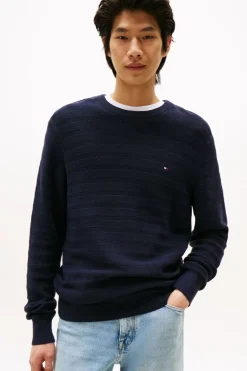 Trui Stripe Structure C Nk-Tommy Hilfiger Sale