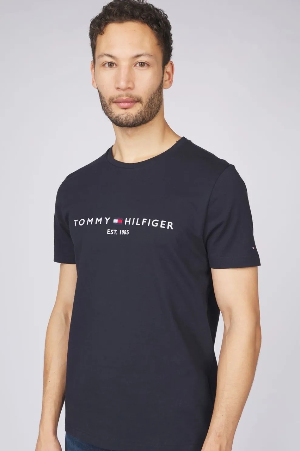 Discount Tommy Hilfiger T-Shirt Tommy Logo Dark Blue (Jeans)
