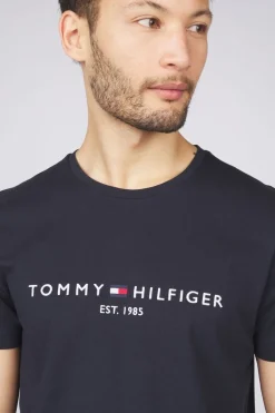 Discount Tommy Hilfiger T-Shirt Tommy Logo Dark Blue (Jeans)
