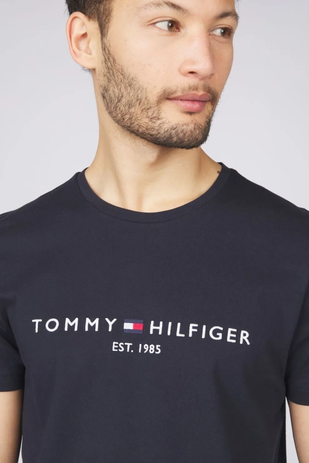Discount Tommy Hilfiger T-Shirt Tommy Logo Dark Blue (Jeans)