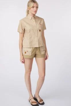 Discount Topo Designs Hemd Retro River Shirt S/S W Crackle Sesame