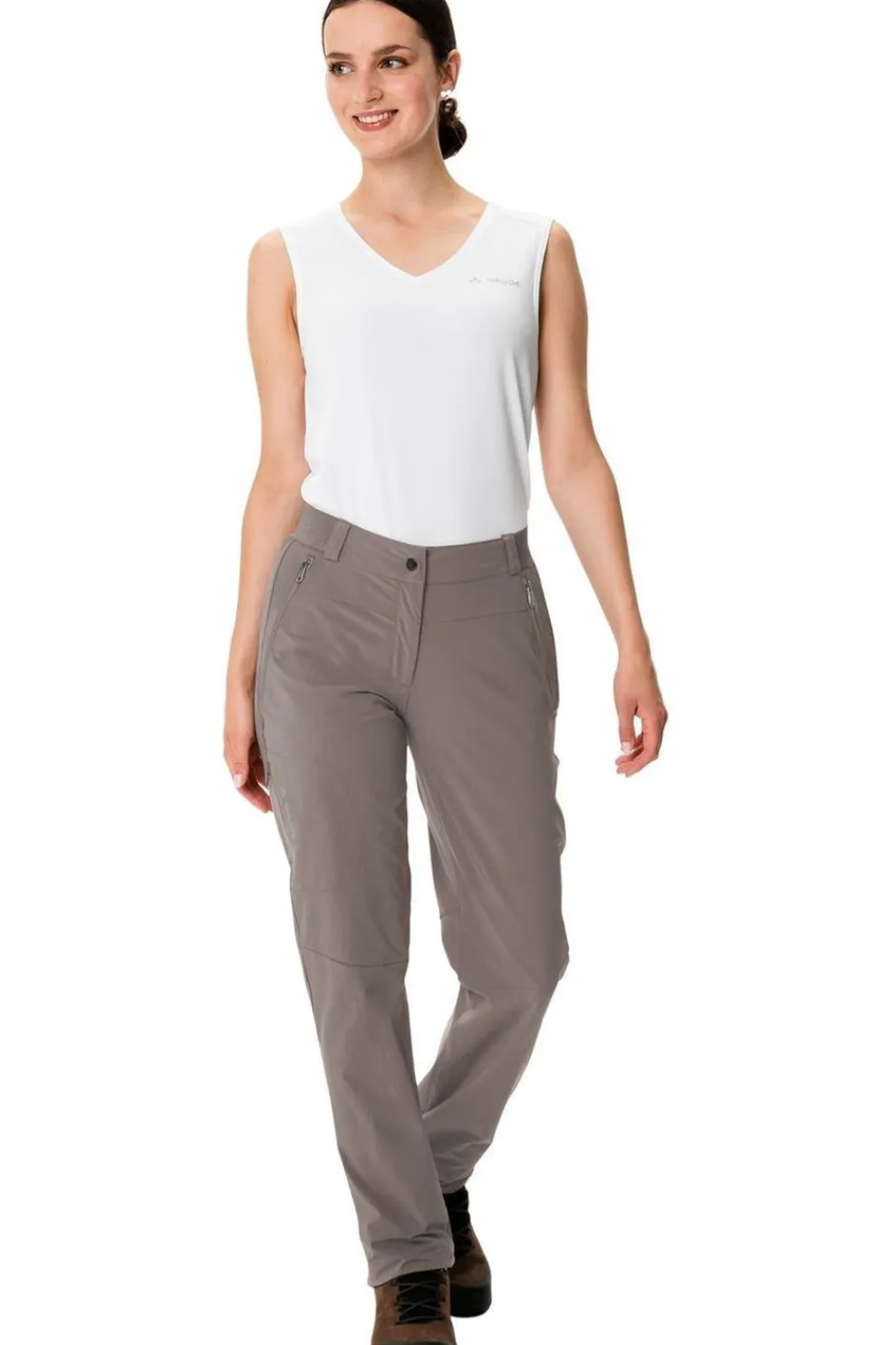 Hot Vaude Afritsbroek Women's Farley Stretch III Coconut