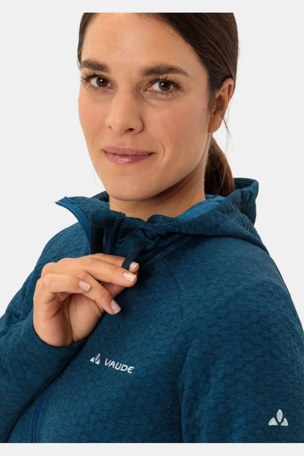 Outlet Vaude Fleece Women'S Skomer Hiking Hoody Dark Sea