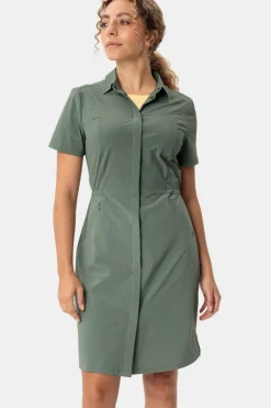 Hot Vaude Jurk Farley Stretch Olive Green