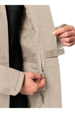 Hot Vaude Regenjas Women'S Skomer Wool Parka Ii Beige