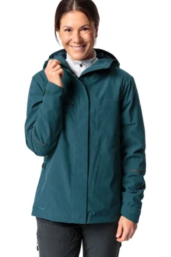 Online Vaude Regenjas Yaras Warm Rain Jacket dark green