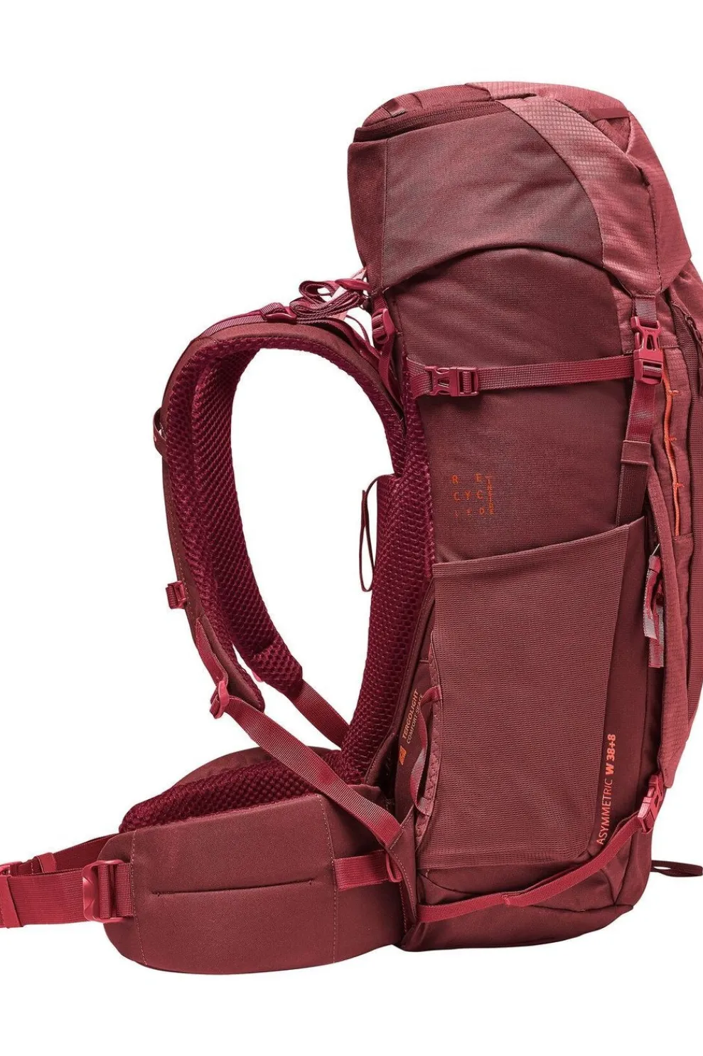 Outlet Vaude Tourpack Women's Asymmetric 38+8 Dark Cherry