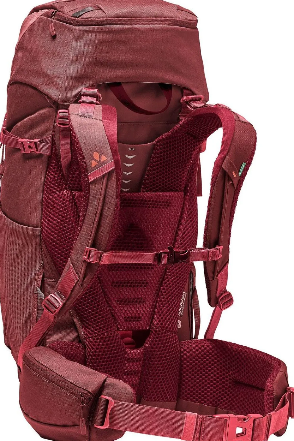 Outlet Vaude Tourpack Women's Asymmetric 38+8 Dark Cherry