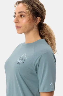 Online Vaude T-Shirt Women'S Cyclist Casual Shirt mid blue