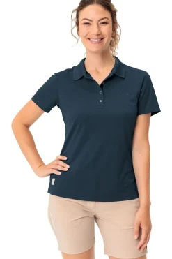 Outlet Vaude T-Shirt Women'S Essential Polo Shirt Dark Sea