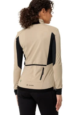 Outlet Vaude T-Shirt Women'S Kuro Halfzip Ls Tricot Beige