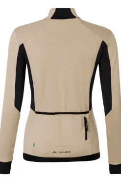 Outlet Vaude T-Shirt Women'S Kuro Halfzip Ls Tricot Beige