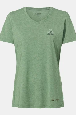 Clearance Vaude T-Shirt Women'S Skomer Print T-Shirt Iii mid green