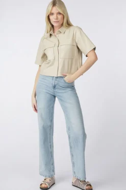 Sale Vero Moda Hemd Dina Pl Light Blue Denim