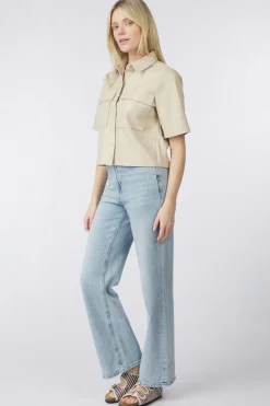 Sale Vero Moda Hemd Dina Pl Light Blue Denim