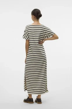 Fashion Vero Moda Jurk Emeli Ecru/Black
